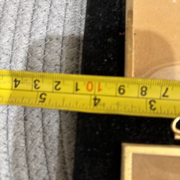 Antique Art Deco Black Velvet And Brass Convex Picture Frame 3 Picture Hang Only - Picture 10 of 10